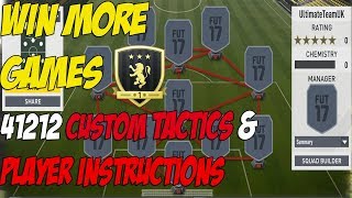 FIFA 18  41212 Wide Custom Tactics and Player Instructions  Full EXPLANATION [upl. by Jobie]