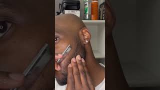 How to Line Beard With Shavette Razor [upl. by Aninay]