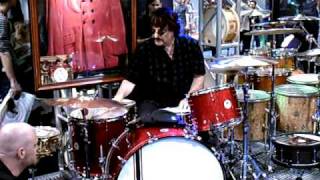 Carmine Appice tuning at drum booth NAMM 2009 [upl. by Nonnair614]