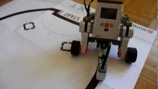 Techbricks nl NXT Mindstorms Line Follower using a color or light sensor with PID [upl. by Alvera824]