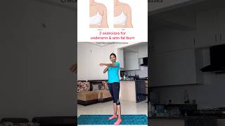 2 exercises for underarms and arm fat burn exercise motivation fatloss weightlossworkout [upl. by Seyer]