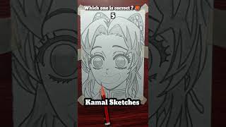 Demon Slayer  Which one is correct for SHINOBU KOCHO 🥵 demonslayer drawing shorts diy art [upl. by Eletnahc]