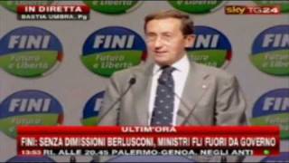 Fini chiede dimissioni di Berlusconi e detta le condizioni x un PattoDiLegislatura sintesi7Nov10 [upl. by Ernie]