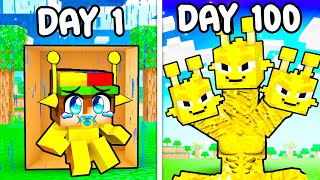 I Survived 100 Days as a SPRUNKI in Minecraft [upl. by Marybeth907]