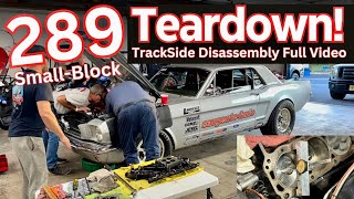 289 Engine Teardown amp Inspection at the Track We Pull the Carb Intake Head and More See it All [upl. by Ayotyal742]