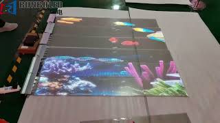 Indoor Film Flexible Foldable Transparent LED Screen Display P6 Indoor Pixel Pitch High Brightness [upl. by Annahsirhc]