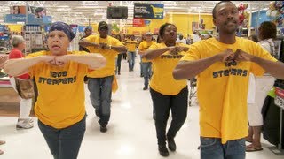 Walmart Workers Flash Mob  Raleigh NC [upl. by Drofniw]