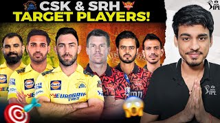 IPL 2025 AUCTION  CSK to TARGET KL RAHUL MAXI 🤯  WARNER Return in SRH 😍  Target Players 2025 [upl. by Brawner]