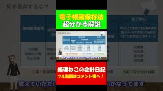 電子帳簿保存法 一覧表公開！日本一分かりやすい解説 東証プライム上場経理部所属の公認会計士が解説 電子取引 電子帳簿保存法 公認会計士 税理士 shorts [upl. by Beau]