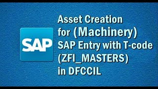 How to Asset create for machinery in SAP DFCCIL dfccil learning sap [upl. by Anon]