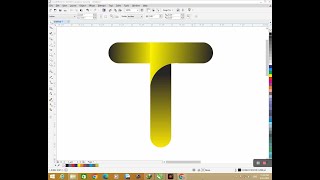 T logo in Corel Draw Corel Draw Tutorial logo logodesign corel [upl. by Hsirt]