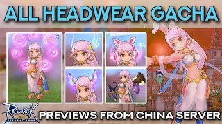 ALL RAGNAROK HEADWEAR GACHA From China Server  Ragnarok Mobile Eternal Love [upl. by Kirat108]