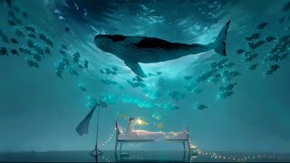 Whale Sounds Deep Underwater amp Ocean Piano Relaxation Sleep Music [upl. by Meli142]