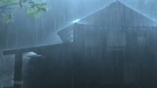 Sleep Instantly Bid Farewell to Stress with Heavy Rain amp Horrendous Thunder Sounds at Night [upl. by Holna]