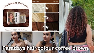 Paradays hair colour  coffee brown hair colour 🤎  genuine review  Anju Ahir [upl. by Nrubloc347]