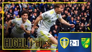 Highlights Leeds United 21 Norwich City  GELHARDT SCORES INJURYTIME WINNER Premier League [upl. by Anzovin]