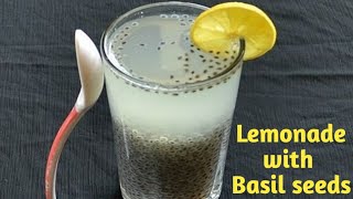 Lemonade With Basil Seeds Summer Drink Live Recipe  How to make lemonade drink  Benefits of Basil [upl. by Enneyehc893]