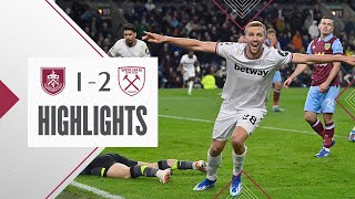 Burnley 12 West Ham  Late Soucek Winner Gives Hammers Victory  Premier League Highlights [upl. by Nahtaj]