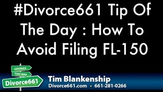 How To Avoid Filing FL150 During California Divorce [upl. by Corydon]