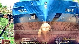 THEA II V2IA3 IMO 9107394 in Emden floating dock Im Emder Trockendock cargo seaship Seeschiff [upl. by Relly]