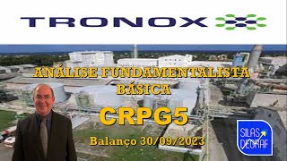 CRPG5  TRONOX PIGMENTOS DO BRASIL SA ANÁLISE FUNDAMENTALISTA BÁSICA PROF SILAS DEGRAF [upl. by Pardo]