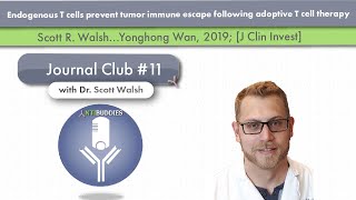 Antibuddies JC 11 Endogenous T cells prevent tumor escape after ACT Live with Dr Scott Walsh [upl. by Robenia]