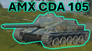 WoT Blitz AMX CDA 105 4 battles in action [upl. by Naitsirc]