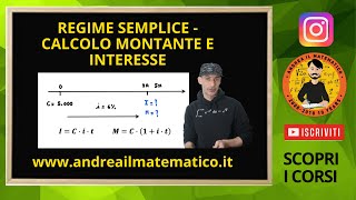 REGIME SEMPLICE  MONTANTE E INTERESSE  Matematica Finanziaria [upl. by Eanram168]