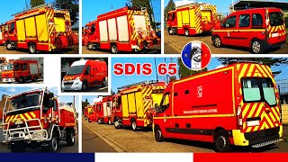 Engins des SapeursPompiers du SDIS 65 Tarbes HautesPyrénées  Compilation [upl. by Ahsiak180]