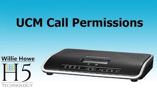 Grandstream UCM Calling Permissions [upl. by Germain]