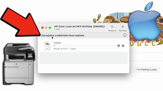 Mac Not Printing to HP Printer  Encryption Credentials Expired [upl. by Yromas651]