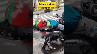 Move it rider nagpapahinga sa gulid ng daan [upl. by Tildy]