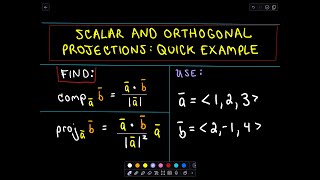 Orthogonal Projections  Scalar and Vector Projections [upl. by Sullivan]