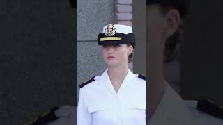 New Princess Leonor at the Navy princess leonor leonora foryou spanishroyalfamily [upl. by Ylrebmit]