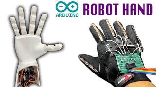 Arduino Flex Sensor controlled Robot Hand  Prosthetic Hand [upl. by Hett]