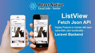 2 React Native Listview  Fetch Products Json API  Mobile app development using React Native [upl. by Eidod791]