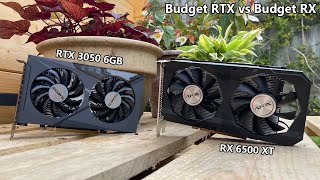 RTX 3050 6GB Vs RX 6500 XT  Which Budget GPU is Better [upl. by Guinna]