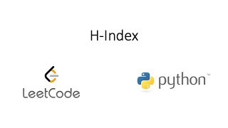 Leetcode  HIndex Python [upl. by Matheson]