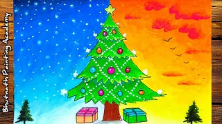 christmas tree drawing [upl. by Nisaj]