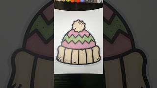 Relaxing Coloring Of A Cozy Hat coloring art satisfyingcoloring asmr satisfying [upl. by Ihcas]