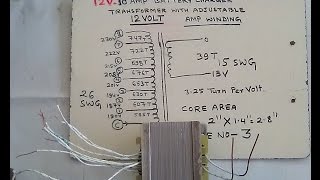 12V 10 AMP Battery Charger Transformer With Adjustable AMP Winding Easy At Home YT44 [upl. by Lamej795]