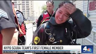 Female Diver is Diving with Viking Rubber Drysuit and Interspiro Full Face Mask in Bay [upl. by Benenson]