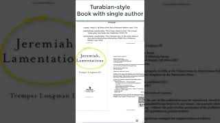 Turabian Bibliography Book with a Single Author [upl. by Ennaesor]