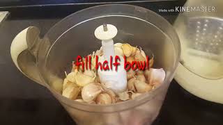 EASY GARLIC PEELING WITH FOOD PROCESSOR [upl. by Gertruda]