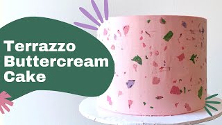 Terrazzo Buttercream Cake Tutorial [upl. by Inattyrb]