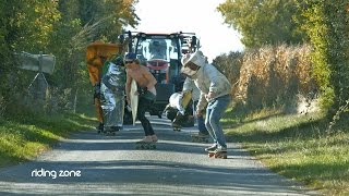 Insolite  Une course de skate dans une ferme [upl. by Groome]