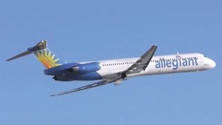 Allegiant Air MD80 takeoff from Calgary [upl. by Elliven880]