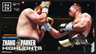 HIGHLIGHTS  Zhilei Zhang vs Joseph Parker Knockout Chaos [upl. by Micheil]