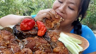 Fish fry in naga style without masala amp two king chilli Asukivi904  northeast naga mukbang [upl. by Ward]