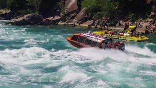 Jet Boat Devils Hole Whirlpool Gorge Rapids Niagara River Falls tour Lewiston New York [upl. by Adnerad633]